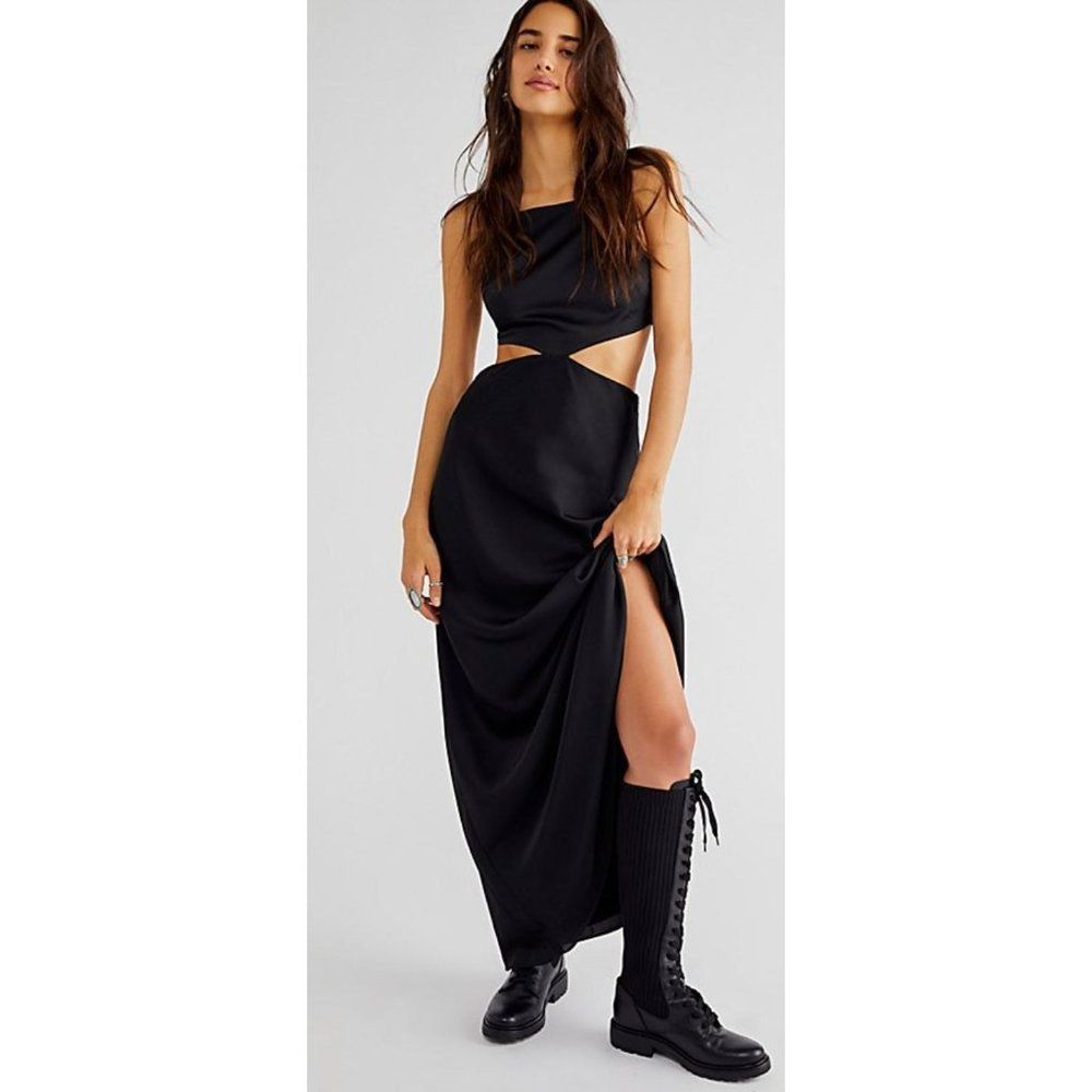 Free People Black Cutout Maxi Dress
